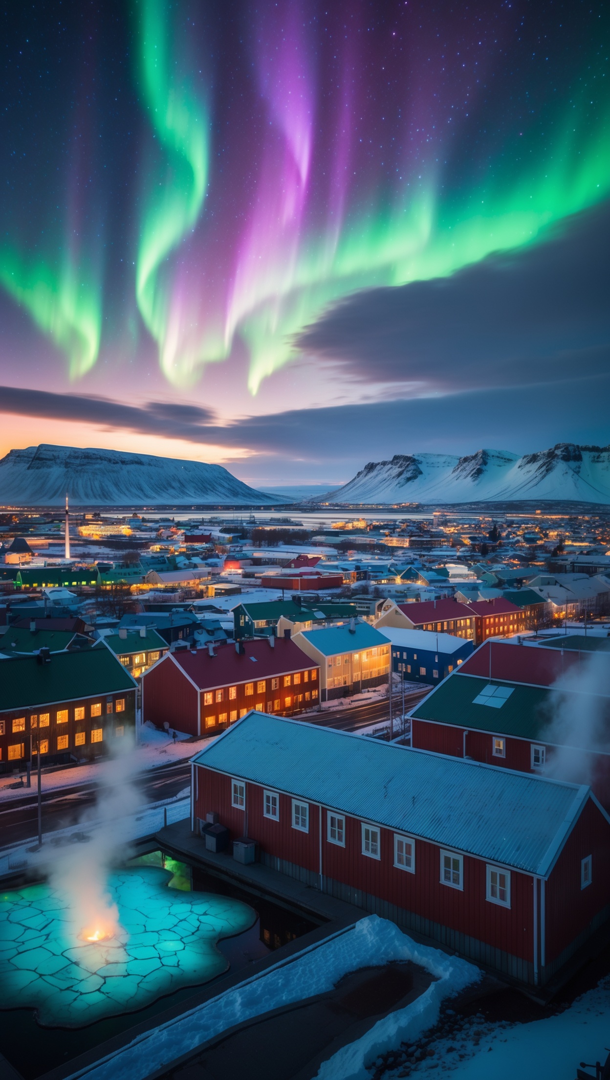 Reykjavik: Northern Lights & Hot Springs Guide